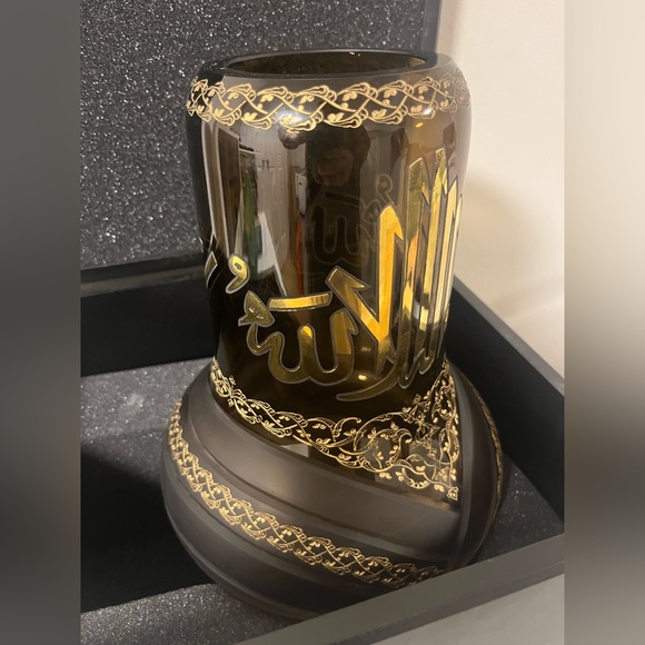 Pasabahce Hand Made Glass 24 K Gold Neck Limited Edition , Made in Turkey - Picture 10 of 14